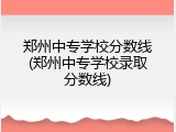 郑州中专学校分数线(郑州中专学校录取分数线)
