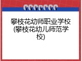 攀枝花幼师职业学校(攀枝花幼儿师范学校)