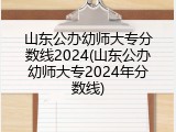 山东公办幼师大专分数线2024(山东公办幼师大专2024年分数线)