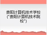 贵阳计算机技术学校("贵阳计算机技术院校")