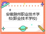 安徽滁州职业技术学校(职业技术学校)