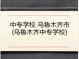 中专学校 乌鲁木齐市(乌鲁木齐中专学校)