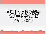 宿迁中专学校分配吗(宿迁中专学校是否分配工作？)