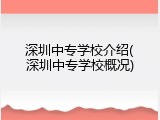 深圳中专学校介绍(深圳中专学校概况)
