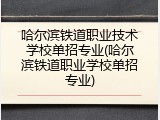哈尔滨铁道职业技术学校单招专业(哈尔滨铁道职业学校单招专业)