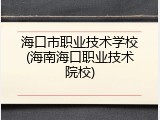 海口市职业技术学校(海南海口职业技术院校)