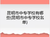昆明市中专学校有哪些(昆明市中专学校名单)