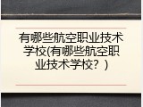 有哪些航空职业技术学校(有哪些航空职业技术学校？)