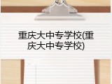 重庆大中专学校(重庆大中专学校)