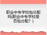 职业中专学校包分配吗(职业中专学校是否包分配？)