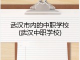 武汉市内的中职学校(武汉中职学校)