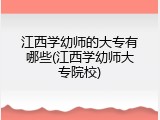 江西学幼师的大专有哪些(江西学幼师大专院校)