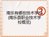 南乐有哪些技术学校(南乐县职业技术学校概览)