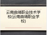 云南曲靖职业技术学校(云南曲靖职业学校)