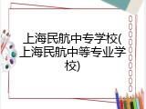 上海民航中专学校(上海民航中等专业学校)