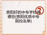 贵阳好的中专学校有哪些(贵阳优质中专院校名单)