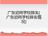 广东幼师学校排名(广东幼师学校排名情况)