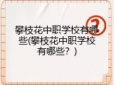 攀枝花中职学校有哪些(攀枝花中职学校有哪些？)