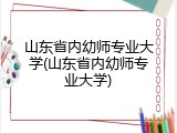 山东省内幼师专业大学(山东省内幼师专业大学)