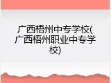 广西梧州中专学校(广西梧州职业中专学校)