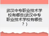 武汉中专职业技术学校有哪些(武汉中专职业技术学校有哪些？)