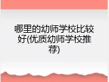 哪里的幼师学校比较好(优质幼师学校推荐)