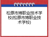 松原市博职业技术学校(松原市博职业技术学校)
