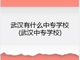 武汉有什么中专学校(武汉中专学校)