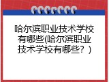 哈尔滨职业技术学校有哪些(哈尔滨职业技术学校有哪些？)