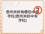 贵州关岭有哪些中专学校(贵州关岭中专学校)