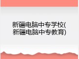 新疆电脑中专学校(新疆电脑中专教育)