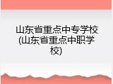 山东省重点中专学校(山东省重点中职学校)