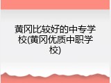 黄冈比较好的中专学校(黄冈优质中职学校)