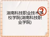 湖南科技职业技术学校学院(湖南科技职业学院)