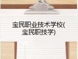 宝民职业技术学校(宝民职技学)