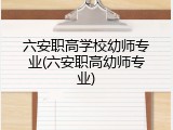 六安职高学校幼师专业(六安职高幼师专业)