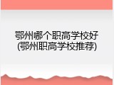 鄂州哪个职高学校好(鄂州职高学校推荐)