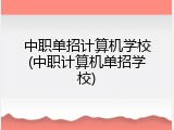 中职单招计算机学校(中职计算机单招学校)