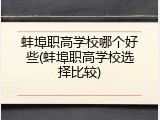 蚌埠职高学校哪个好些(蚌埠职高学校选择比较)