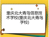 重庆北大青鸟信息技术学校(重庆北大青鸟学校)