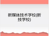 新媒体技术学校(新技学校)