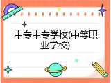 中专中专学校(中等职业学校)