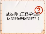武汉机电工程学校是职高吗(是职高吗？)