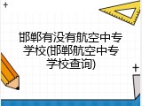 邯郸有没有航空中专学校(邯郸航空中专学校查询)