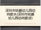 深圳市铭爵幼儿园幼师薪水(深圳市铭爵幼儿园幼师薪资)