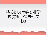 毕节幼师中等专业学校(幼师中等专业学校)