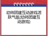 幼师团建互动游戏活跃气氛(幼师团建互动游戏)
