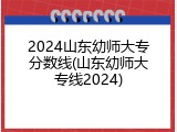 2024山东幼师大专分数线(山东幼师大专线2024)