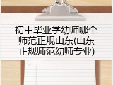 初中毕业学幼师哪个师范正规山东(山东正规师范幼师专业)