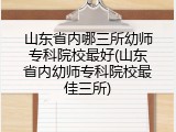 山东省内哪三所幼师专科院校最好(山东省内幼师专科院校最佳三所)